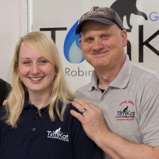 Derek with a member of the TomKat team